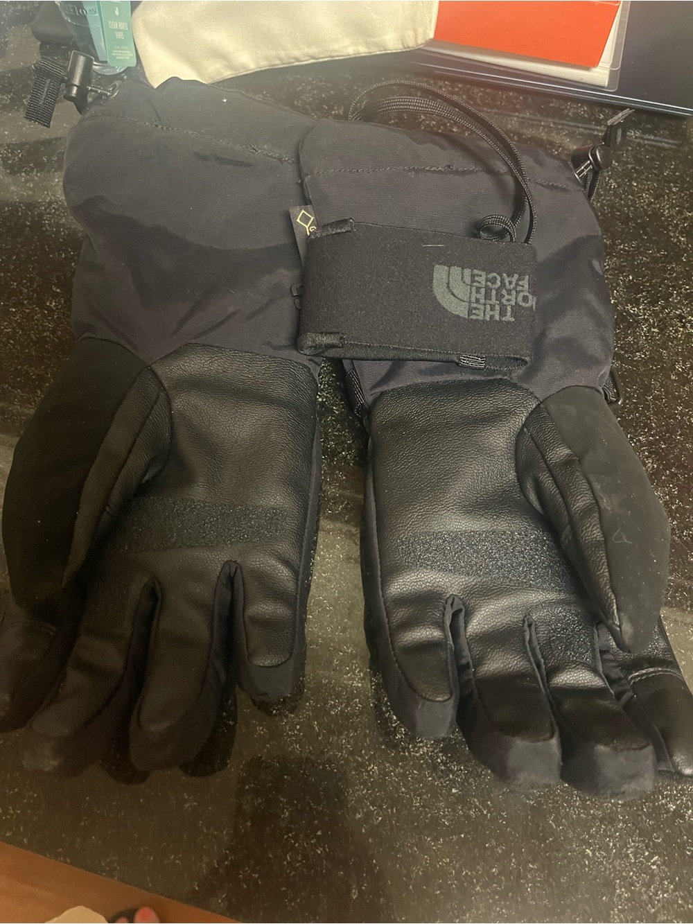 The North Face Black goretex  Winter Ski Gloves size small worn once